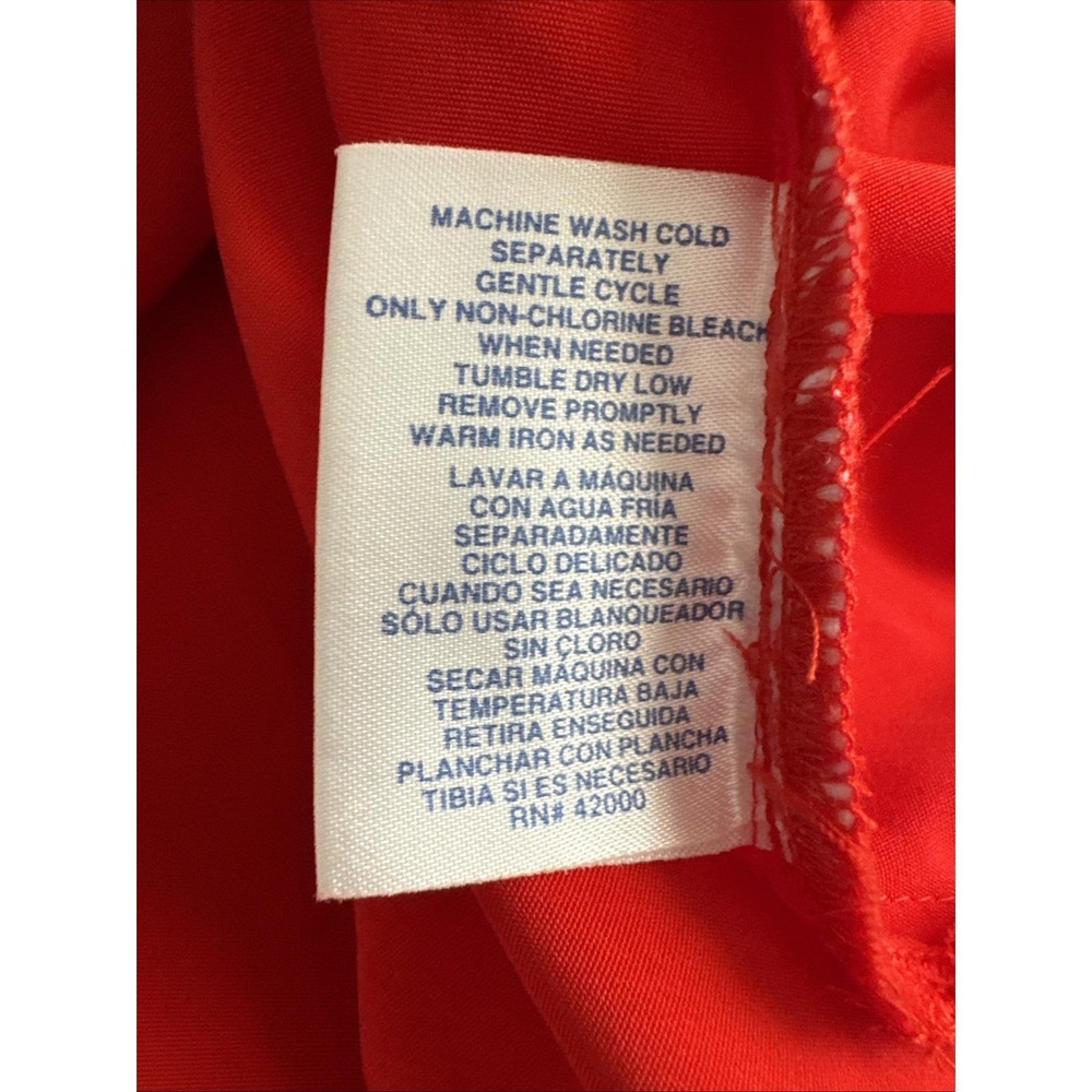Vintage Basic Editions Red Pant Suit Co-ord Set Casual Loungewear Blouse Size 10 - Picture 6 of 8
